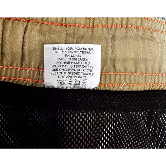 Newport Blue Mens Tropical Sunset Print Swim Trunks With Pockets Elastic Waist & - Picture 4 of 10